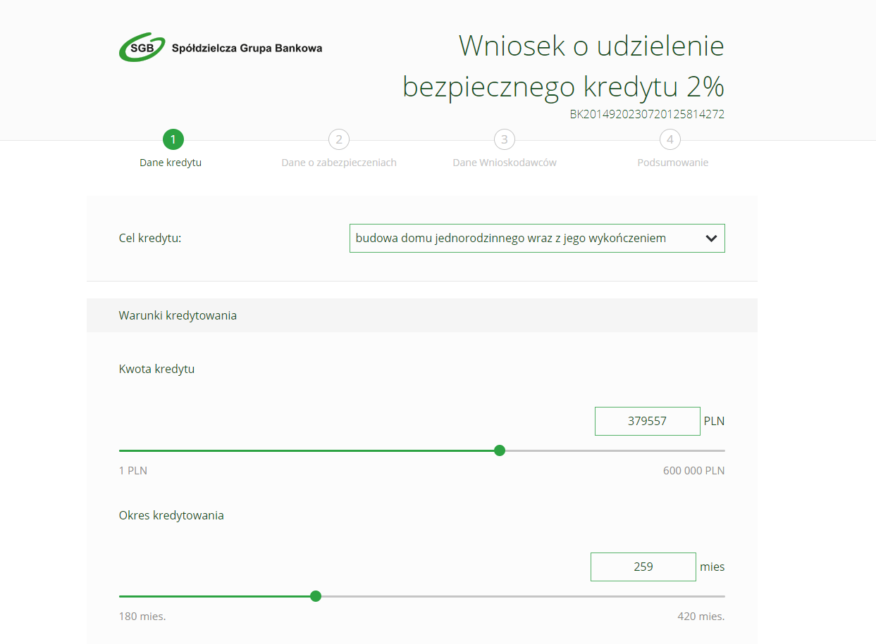 wniosek o kredyt 2% w SGB