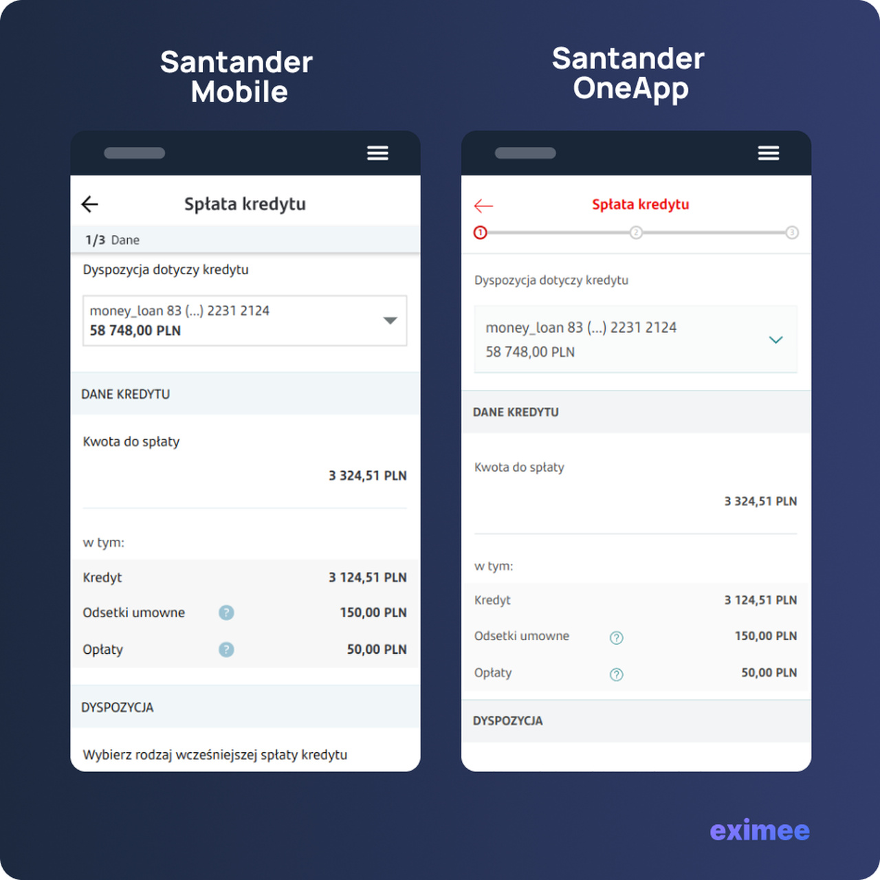 Porównanie Santander Mobile i Santander OneApp