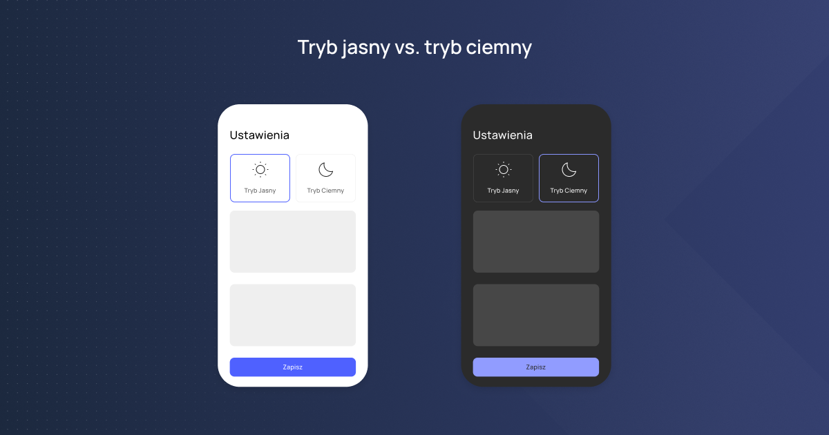 Tryb jasny vs. tryb ciemny